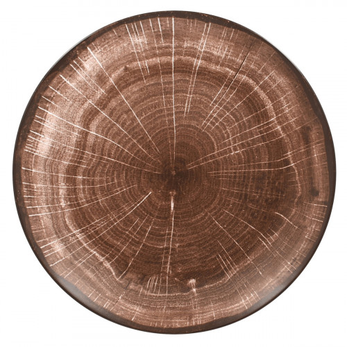 Assiette coupe plate rond oak porcelaine vitrifiée Ø 20,9 cm Woodart Rak