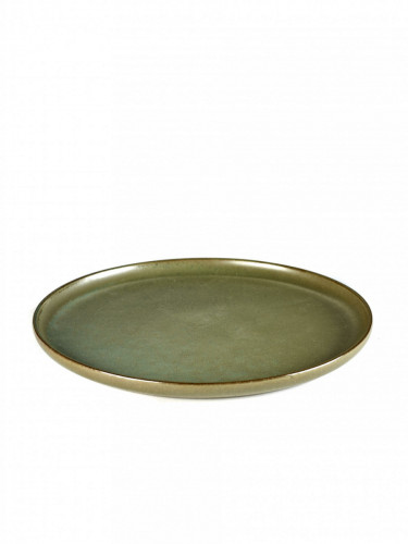 Assiette plate rond camogreen grès émaillé Ø 24 cm Surface Serax
