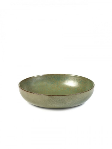 Assiette creuse rond camogreen grès émaillé Ø 16 cm Surface Serax