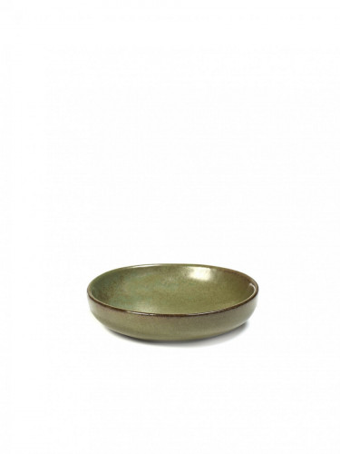 Assiette coupe creuse rond vert grès émaillé Ø 9 cm Surface Serax