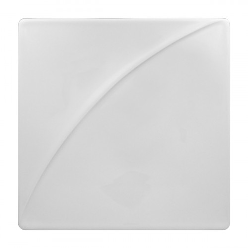 Assiette plate carré blanc porcelaine vitrifiée 27x27 cm Moon Rak