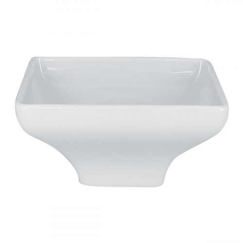 Coupelle carré blanc porcelaine vitrifiée 12 cm Moon Rak