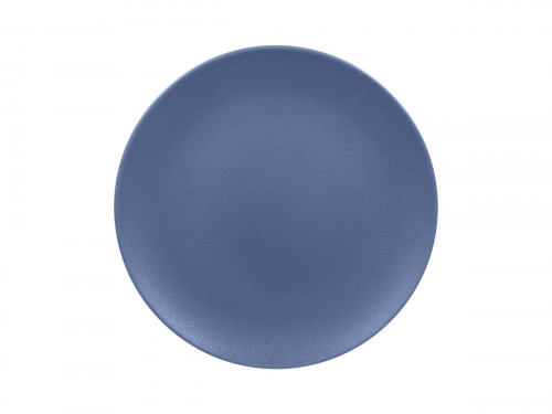 Assiette plate rond bleu porcelaine vitrifiée Ø 24 cm Neo Fusion Rak