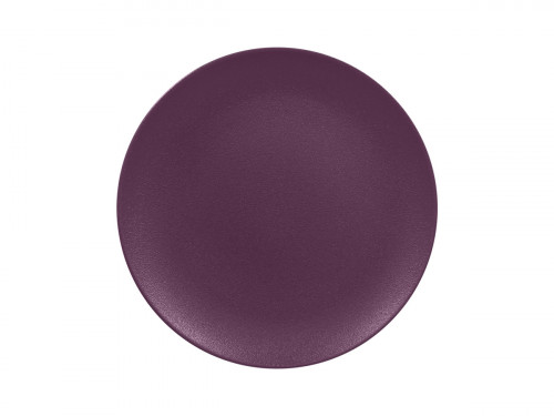 Assiette plate rond prune purple porcelaine vitrifiée Ø 24 cm Neo Fusion Rak