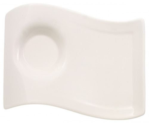 Sous-tasse à expresso rectangulaire ivoire porcelaine 17 cm New Wave Villeroy & Boch