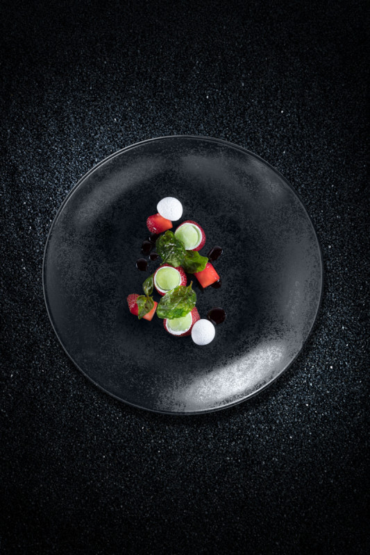 Assiette coupe plate rond noir porcelaine vitrifiée Ø 29,3 cm Karbon Rak