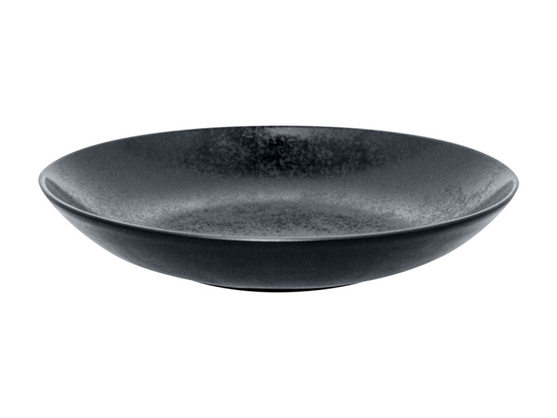 Assiette coupe creuse rond noir porcelaine vitrifiée Ø 25,9 cm Karbon Rak
