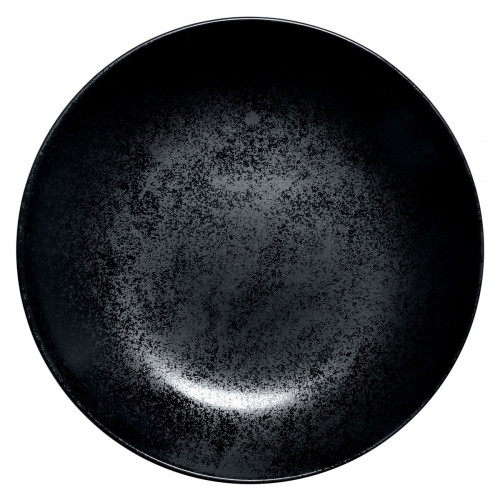Assiette coupe creuse rond noir porcelaine vitrifiée Ø 27,8 cm Karbon Rak