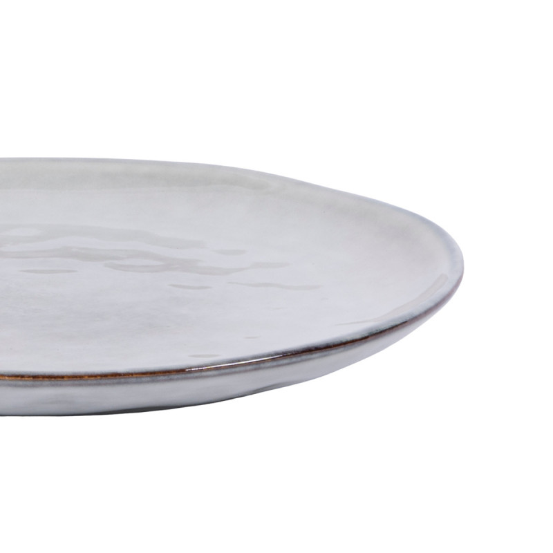 Assiette plate rond gris grès émaillé Ø 28 cm Sky Pro.mundi