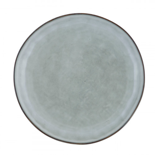 Assiette plate rond gris grès émaillé Ø 24 cm Sky Pro.mundi
