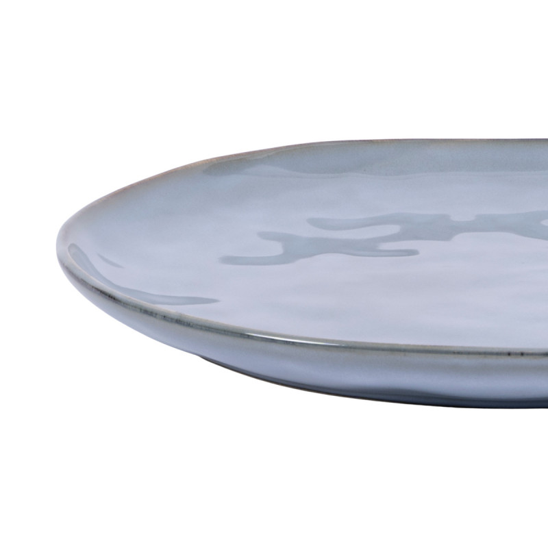 Assiette plate rond bleu grès émaillé Ø 28 cm Sky Pro.mundi