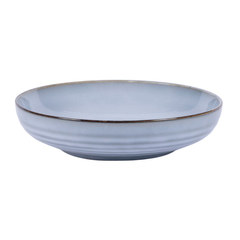 Assiette creuse rond bleu grès émaillé Ø 22 cm Sky Pro.mundi