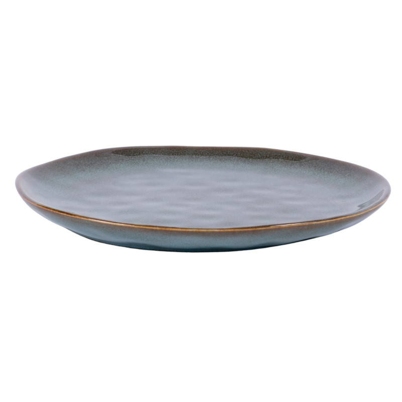 Assiette plate rond vert grès émaillé Ø 28 cm Sky Pro.mundi