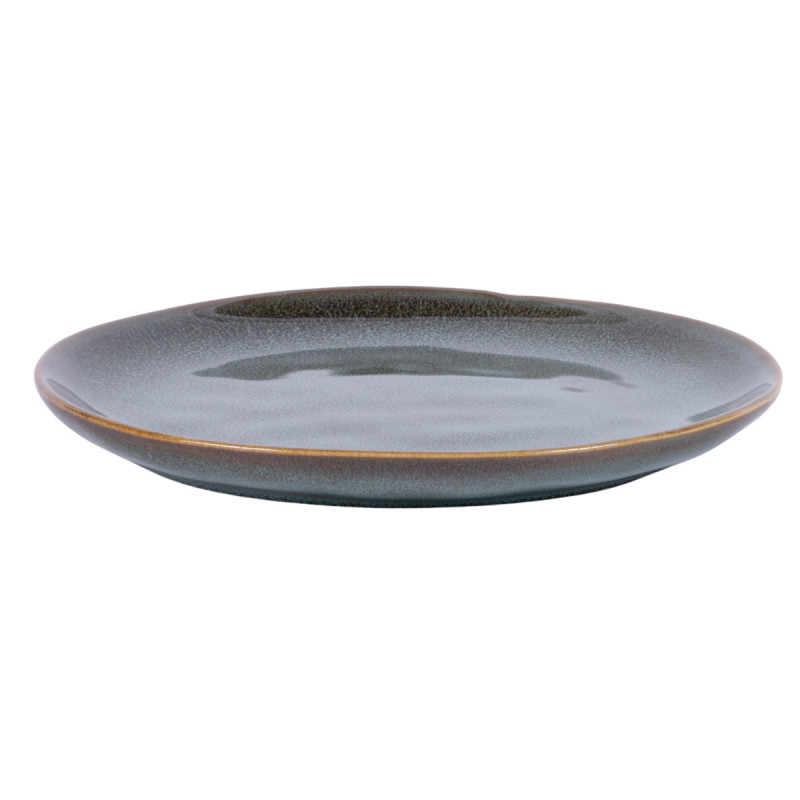 Assiette plate rond vert grès émaillé Ø 20 cm Sky Pro.mundi