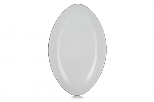 Assiette plate ovale blanc porcelaine culinaire 35x22 cm Equinoxe Revol