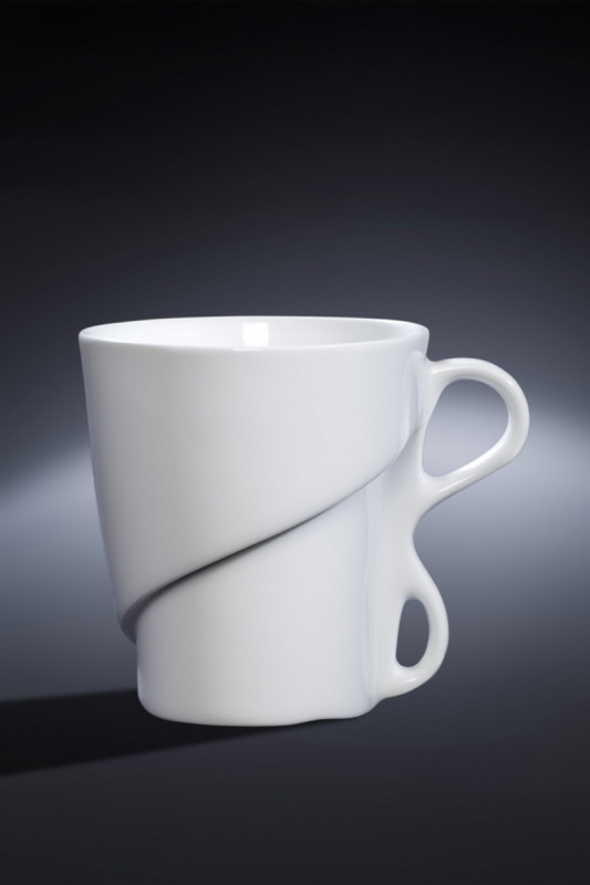Mug rond blanc porcelaine vitrifiée 32 cl Ø 9 cm Delissea Rak