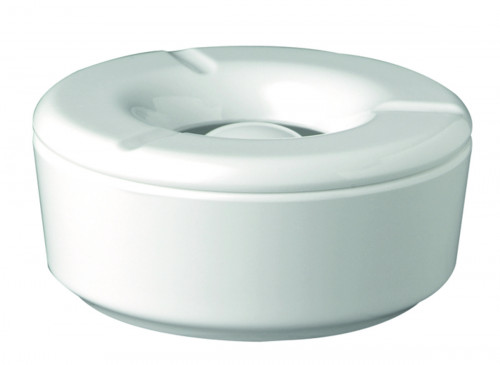 Cendrier anti-vent rond blanc mélamine Ø 11,5 cm 5 cm Aps