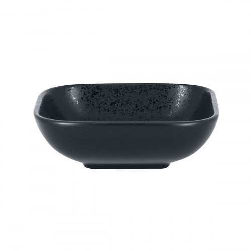 Ravier carré noir porcelaine vitrifiée 15 cm Karbon Rak