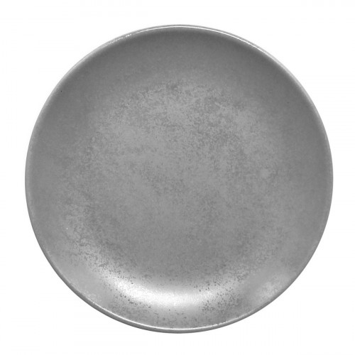 Assiette coupe plate rond gris porcelaine vitrifiée Ø 30,7 cm Shale Rak