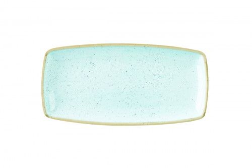 Assiette plate rectangulaire bleu porcelaine vitrifiée 29,5x15 cm Stonecast Duck Egg Churchill