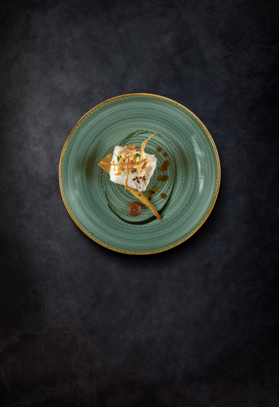 Assiette coupe plate rond lagon porcelaine vitrifiée Ø 30,7 cm Twirl Rak