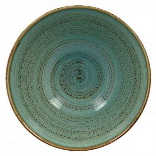 Saladier rond turquoise porcelaine vitrifiée Ø 20,2 cm Twirl Rak