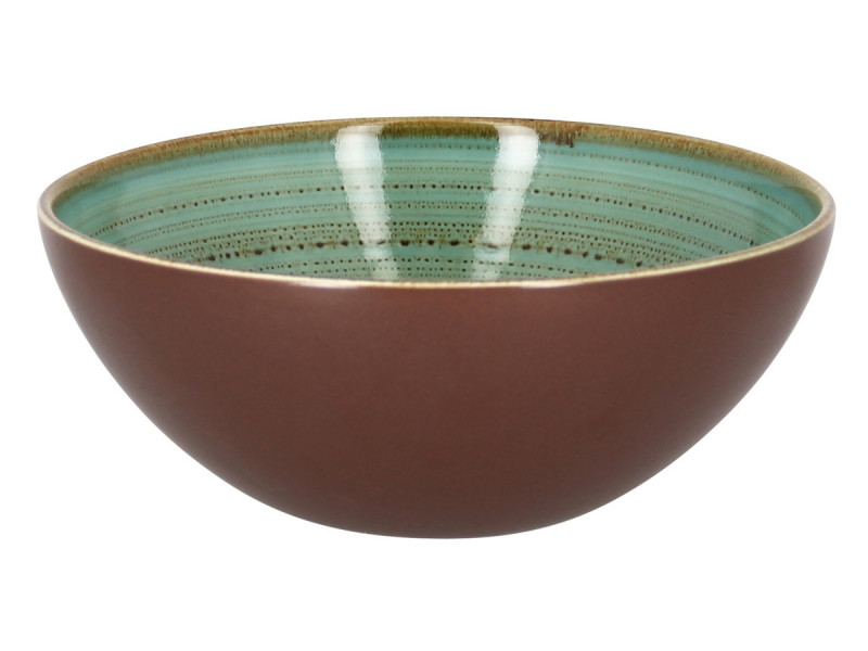 Saladier rond turquoise porcelaine vitrifiée Ø 20,2 cm Twirl Rak