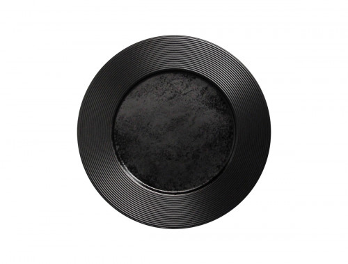 Assiette plate rond noir porcelaine vitrifiée Ø 26,3 cm Edge Rak