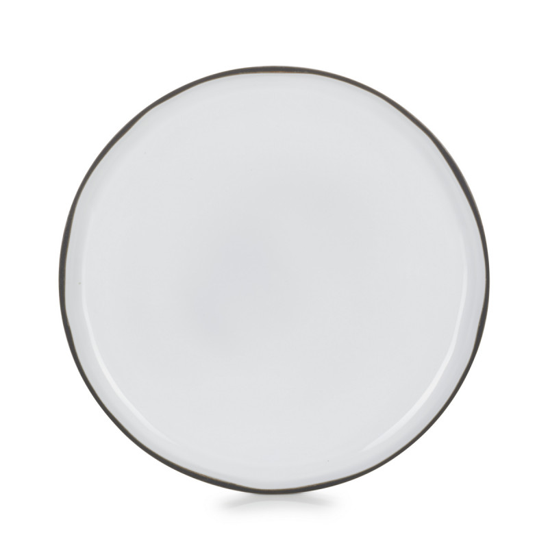 Assiette plate rond blanc cumulus porcelaine culinaire Ø 26 cm Caractère Revol