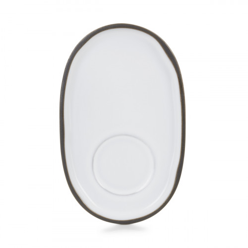 Sous-tasse à expresso ovale blanc porcelaine culinaire 13,5 cm Caractère Revol