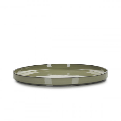 Assiette plate rond cardamome porcelaine culinaire Ø 28 cm Caractère Revol
