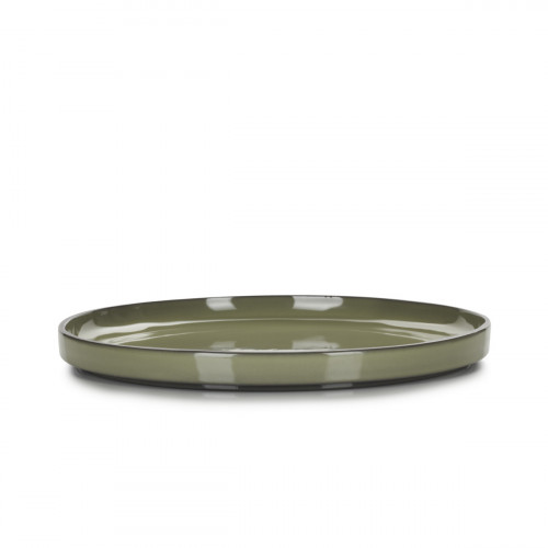 Assiette plate rond cardamome porcelaine culinaire Ø 21 cm Caractère Revol