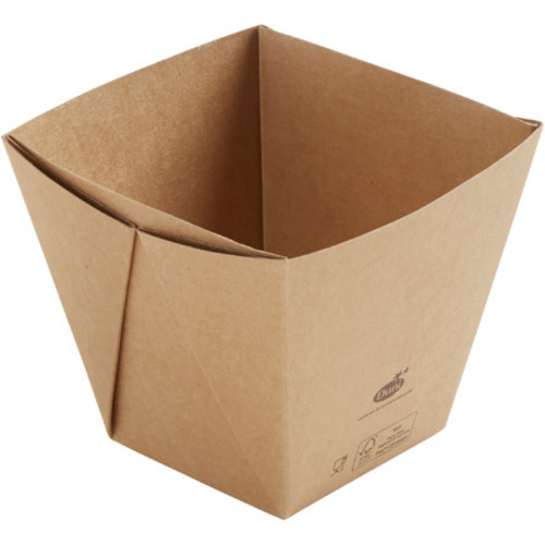 Boîte carré marron 11,3x11,3x10 cm 82 cl Viking Duni (300 pièces)