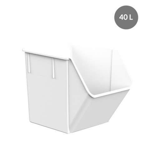 Bac à ingrédients plastique blanc 58,3x39,8x44,2 cm 40 L Sans couvercle Gilac