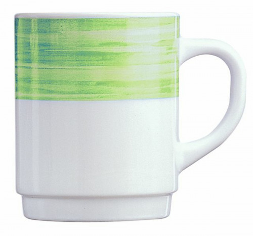 Mug rond vert verre opal 25 cl Ø 7,2 cm Brush Arcoroc
