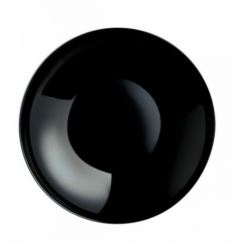 Assiette creuse rond noir verre trempé Ø 26 cm Evolutions Arcoroc