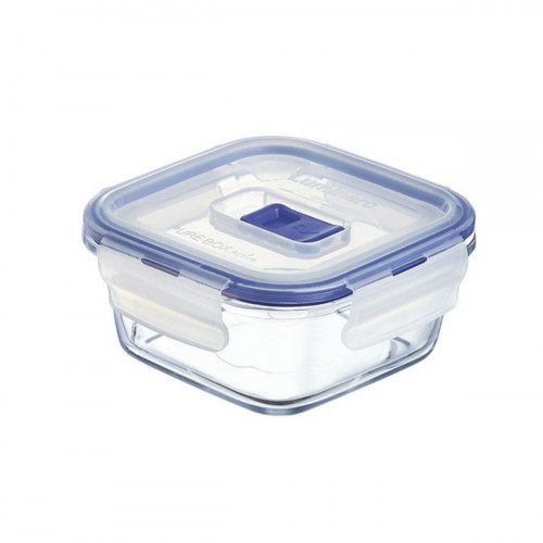 Boîte avec couvercle carré transparent verre trempé 12 cm Pure Box Active Luminarc