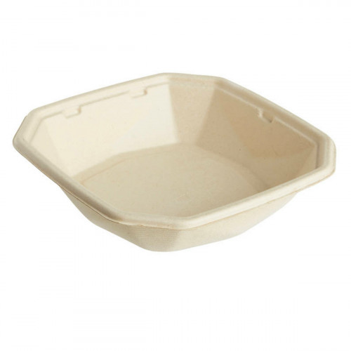 Boîte octogonal marron 18,3x18,3x4,2 cm 65 cl Octabagasse Duni (50 pièces)