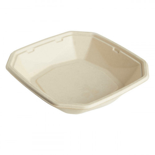 Boîte octogonal marron 22,4x22,4x4,2 cm 100 cl Octabagasse Duni (50 pièces)
