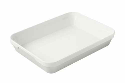 Plat rectangulaire blanc porcelaine culinaire 28x21 cm Les Essentiels Revol