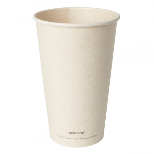Gobelet rond beige bagasse Ø 90 mm 470 ml Duni (36 pièces)