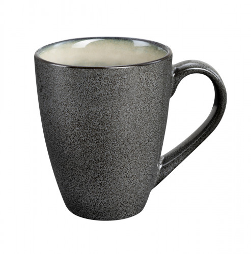 Mug rond blanc grès émaillé 30 cl Ø 9 cm Shadow Medard De Noblat