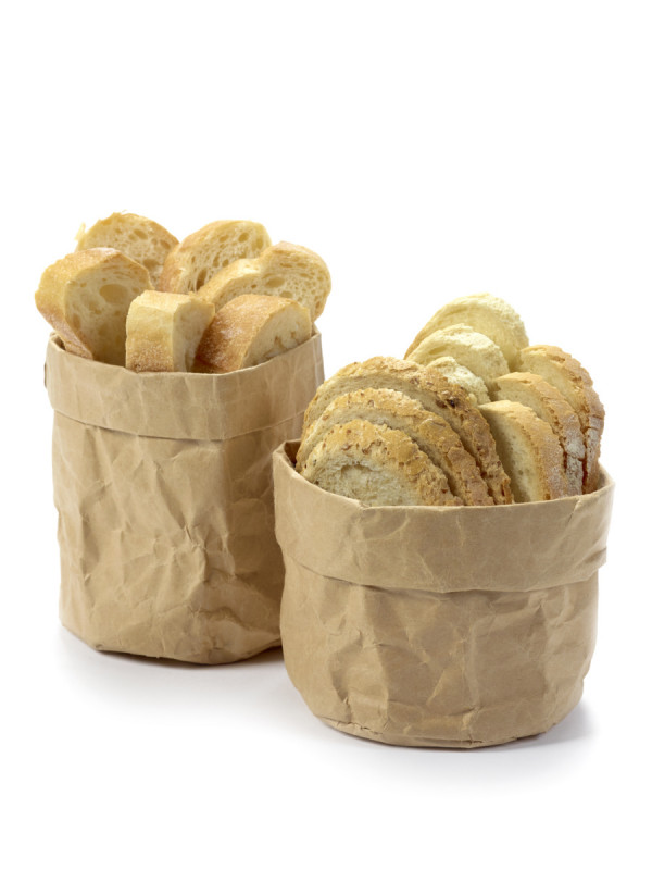 Corbeille rond beige kraft Ø 15 cm 8 cm Serax