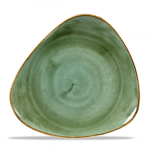 Assiette plate triangulaire Samphire porcelaine vitrifiée 26,5x26,5 cm Stonecast Samphire Churchill