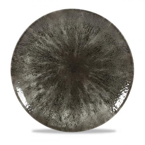Assiette coupe plate rond noir porcelaine vitrifiée Ø 28,8 cm Stone Quartz Churchill
