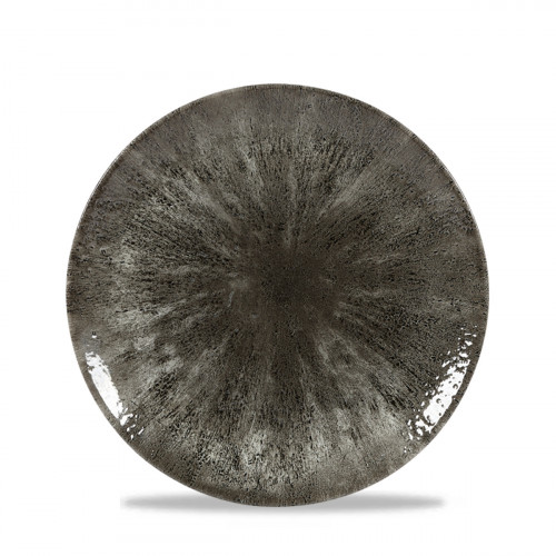 Assiette coupe plate rond noir porcelaine vitrifiée Ø 21,7 cm Stone Quartz Churchill
