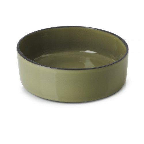 Assiette creuse rond vert porcelaine culinaire Ø 14 cm Caractère Revol