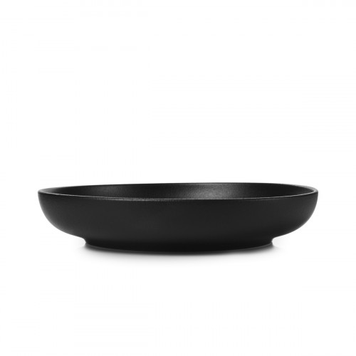 Assiette creuse rond noir porcelaine culinaire Ø 23,5 cm Adelie Revol