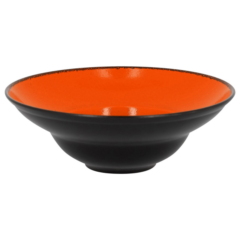 Assiette extra creuse rond orange porcelaine vitrifiée Ø 22,7 cm Fire Rak