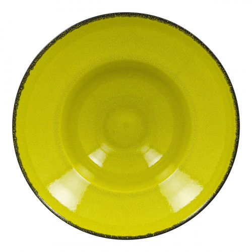 Assiette extra creuse rond vert porcelaine vitrifiée Ø 26,1 cm Fire Rak